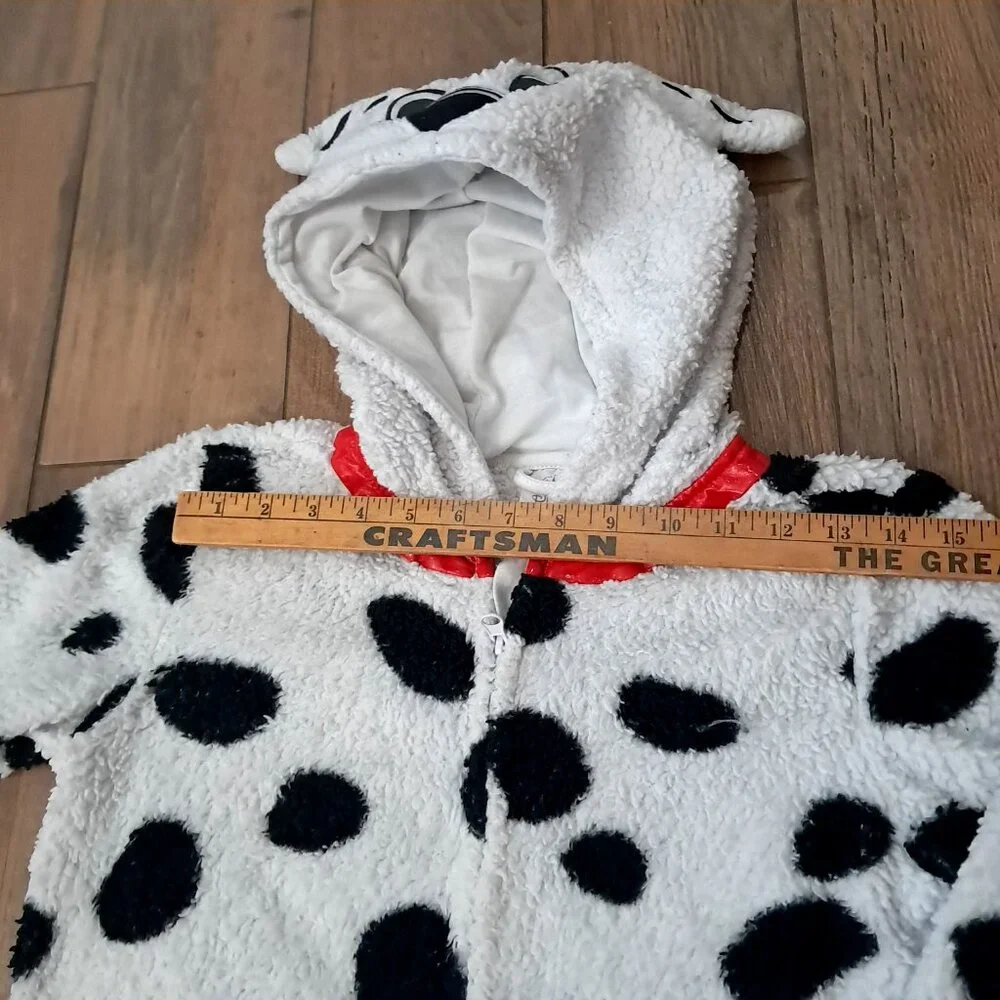 Disney Store 101 Dalmatians Dog Costume kids‎ 9/10 Pajamas unionsuit pj onepiece - Picture 7 of 14